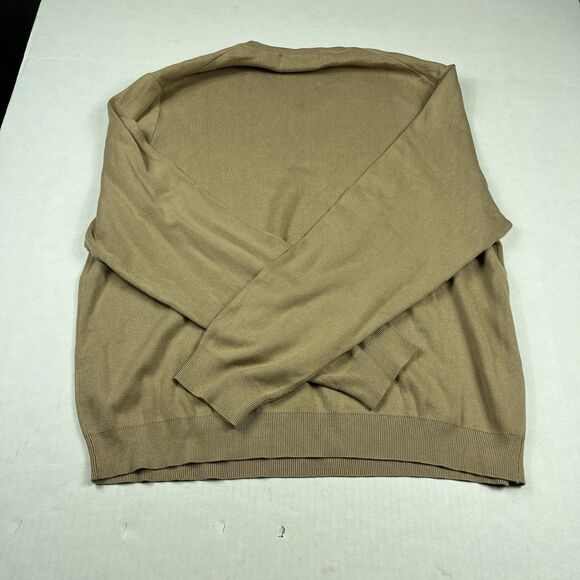 Polo Ralph Lauren Tan Cotton V-Neck Pullover Sweater XXL Preppy Classic Knit - Picture 9 of 10